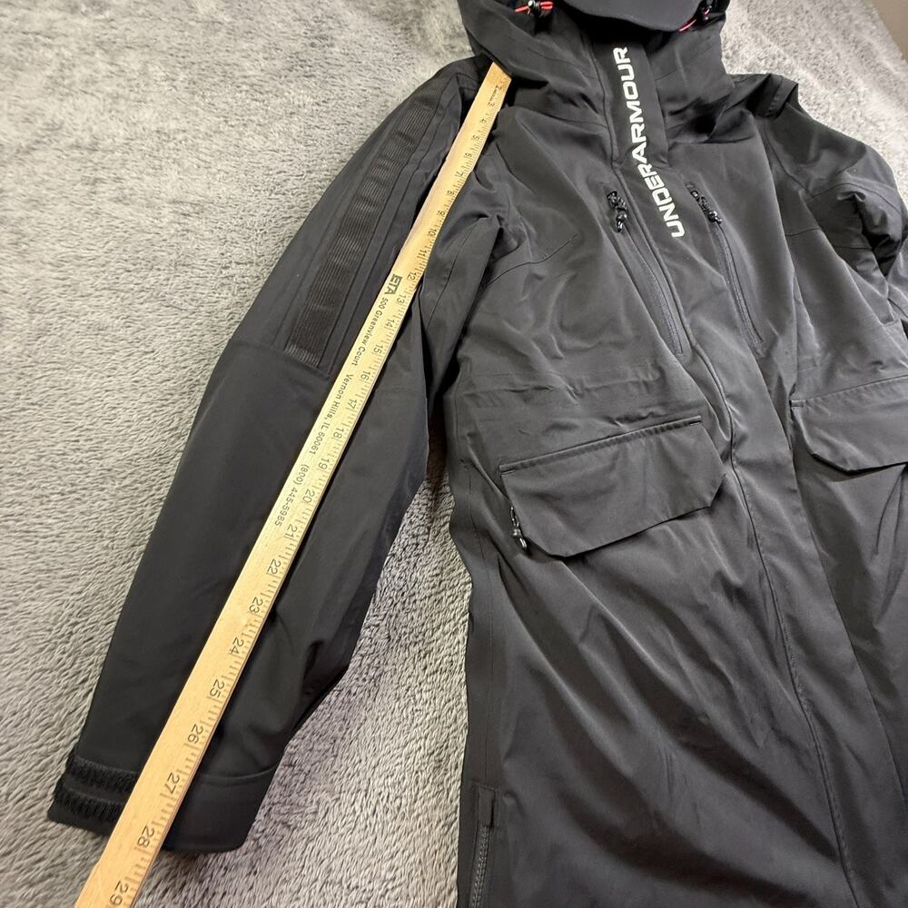 Under Armour Women's UA Stormproof Extreme Insulated Jacket Black Hooded Sz S - Picture 9 of 10